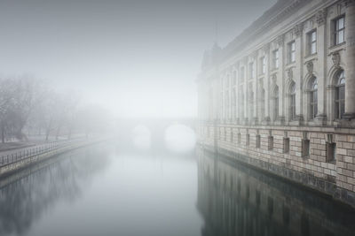 Bridge over river against sky