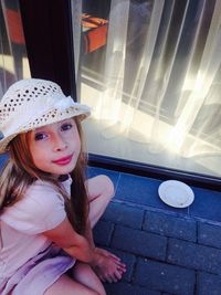 Portrait of cute girl