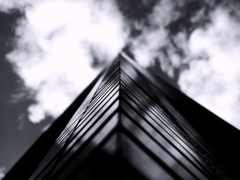 Low angle view of modern building against sky