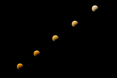 Scenic view of moon against black background