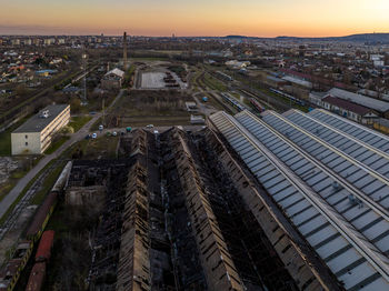 Hungary - budapest - old and abandoned railways and trains from the air - historical train park