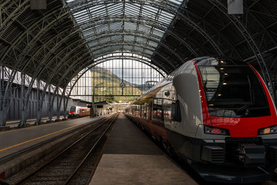 Train at railroad station