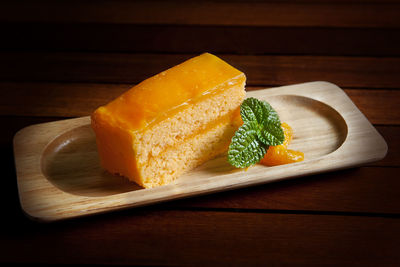 Close-up of food on cutting board