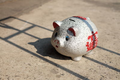 Close-up of piggy bank