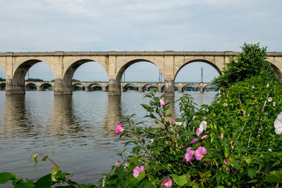 Scenic view of arch bridge against sky