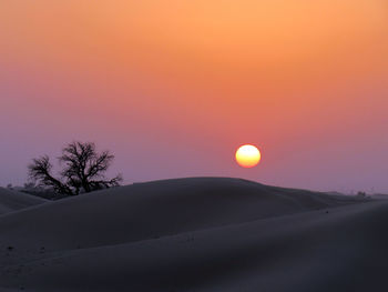 Scenic view of landscape at sunset