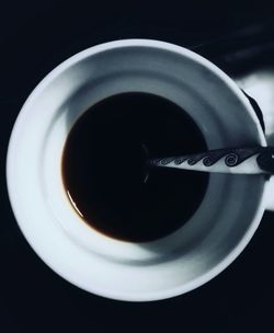 Close-up of object over black background