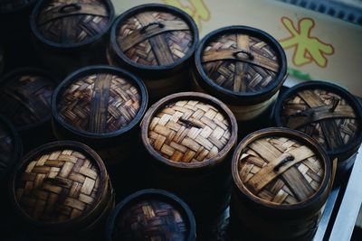 High angle view of food for sale