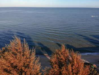 High angle view of sea