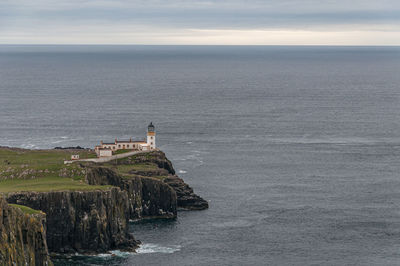 Detail of neist point lighthouse, isle of skye, scotland