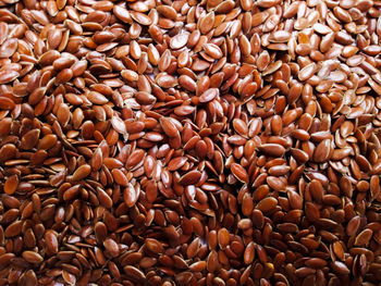 Full frame shot of flaxseeds