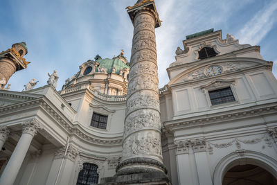 Low angle view of historical building