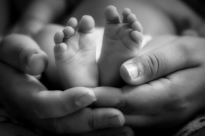 Close-up of baby hands