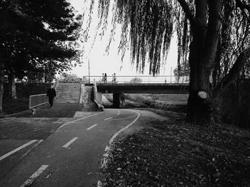 People on footpath in park