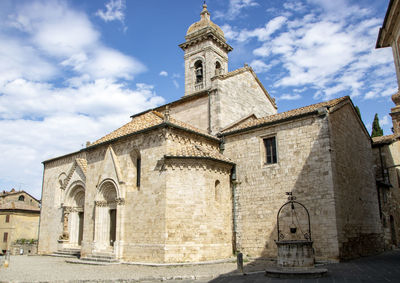 Exterior of historic building against sky