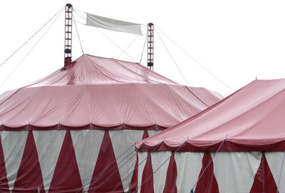 Low angle view of tent against sky