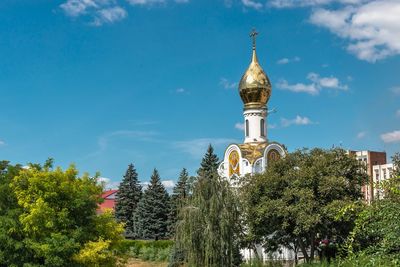 Chapel of st. george the victorious in tiraspol, transnistria or moldova, on a sunny summer day