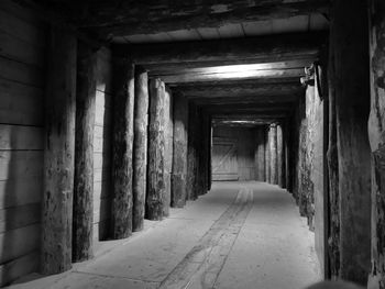 Empty corridor in old building