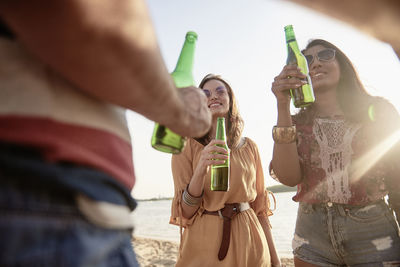 Group of people drinking water