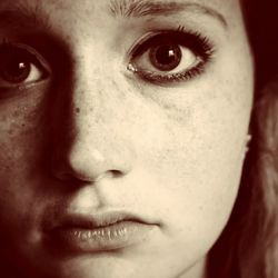 Close-up portrait of young woman