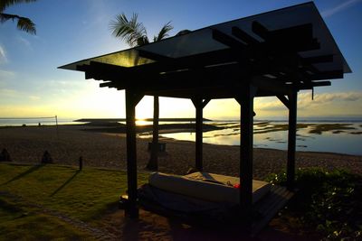 Scenic view of beach during sunset