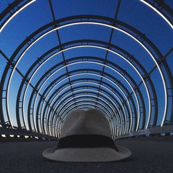 Close-up of hat on middle of road