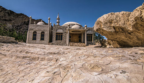 View of temple against clear sky