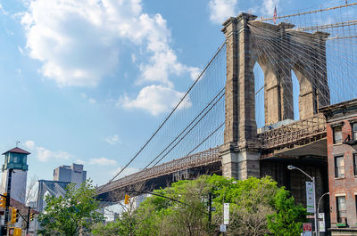 Low angle view of bridge against sky