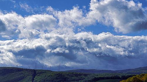 Panoramic view of landscape against cloudy sky