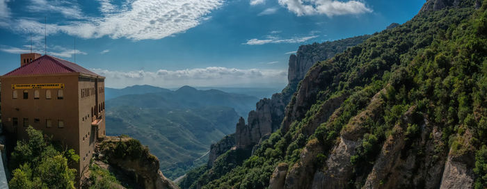 Panoramic view of mountains against sky