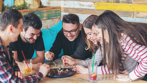 Group of people at restaurant