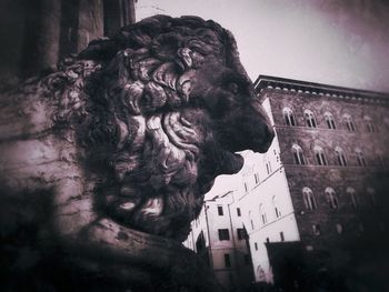 Low angle view of a statue