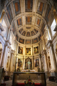 Low angle view of ceiling of church