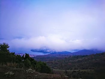 Scenic view of landscape against sky