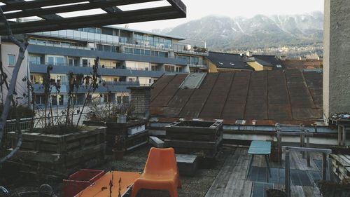 Panoramic view of buildings against sky