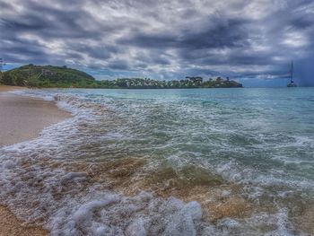 Scenic view of sea against sky