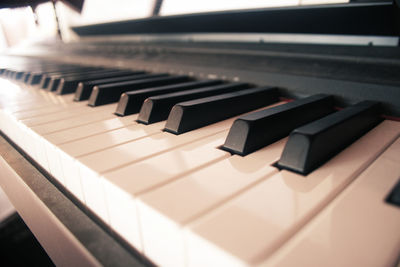 Close-up of piano