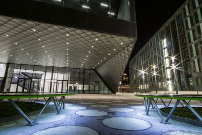 Chairs in illuminated room