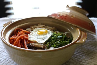 Close-up of served food