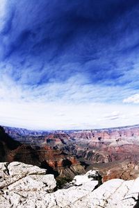 Scenic view of landscape against cloudy sky