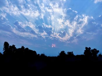 Silhouette trees against sky