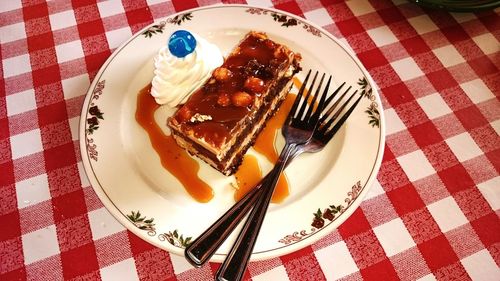 Close-up of cake on plate