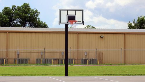 View of basketball hoop against sky