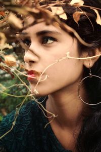 Close-up portrait of young woman