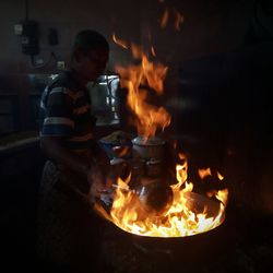 Man preparing food