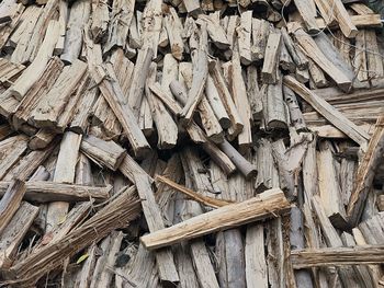 Full frame shot of logs