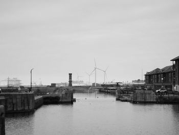 Scenic view of river against clear sky