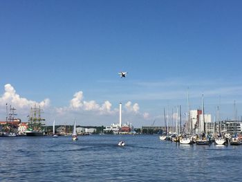 Boats in harbor