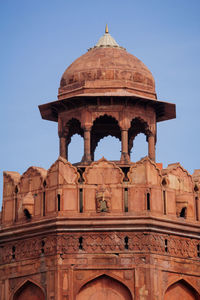 Low angle view of historical building against clear sky