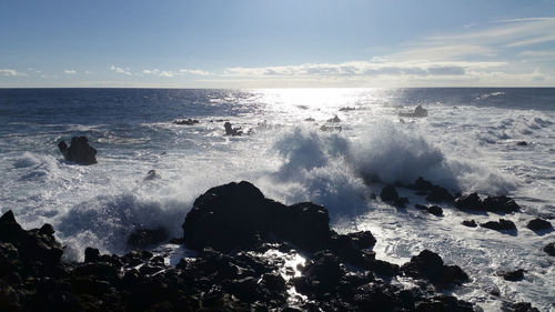 Scenic view of sea against sky